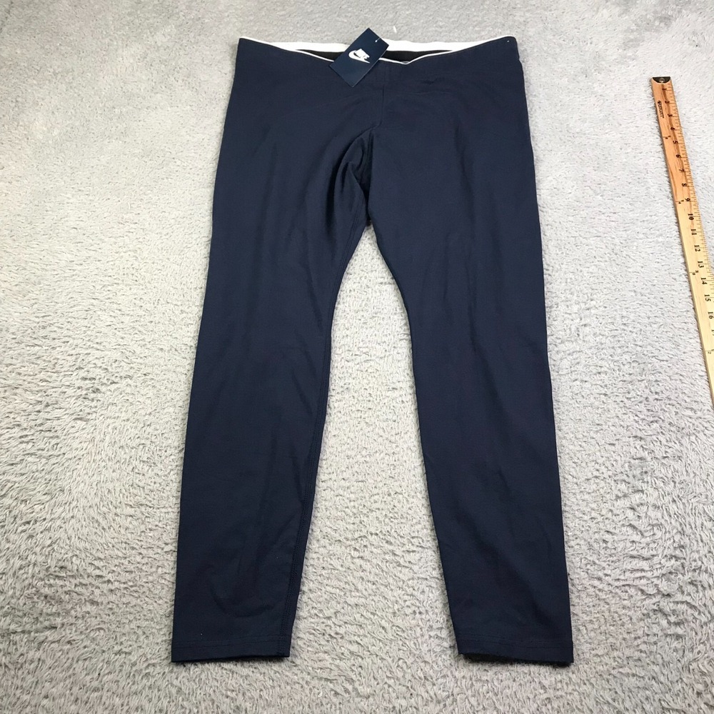 Nike Leggings Womens XL Navy Pull On Stretch Pants NEW NWT
